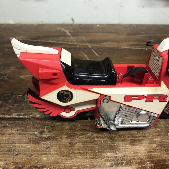 Vintage Mighty Morphin Power Rangers Remote Control Thunder Bike. No Remote. Red - Picture 8 of 10